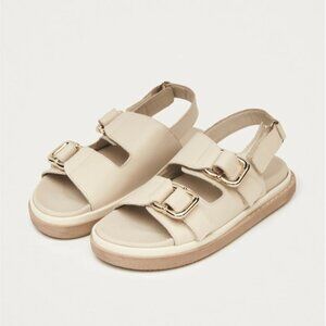 Alohas Harper Leather Sandals - Cream, EU 36/US 6